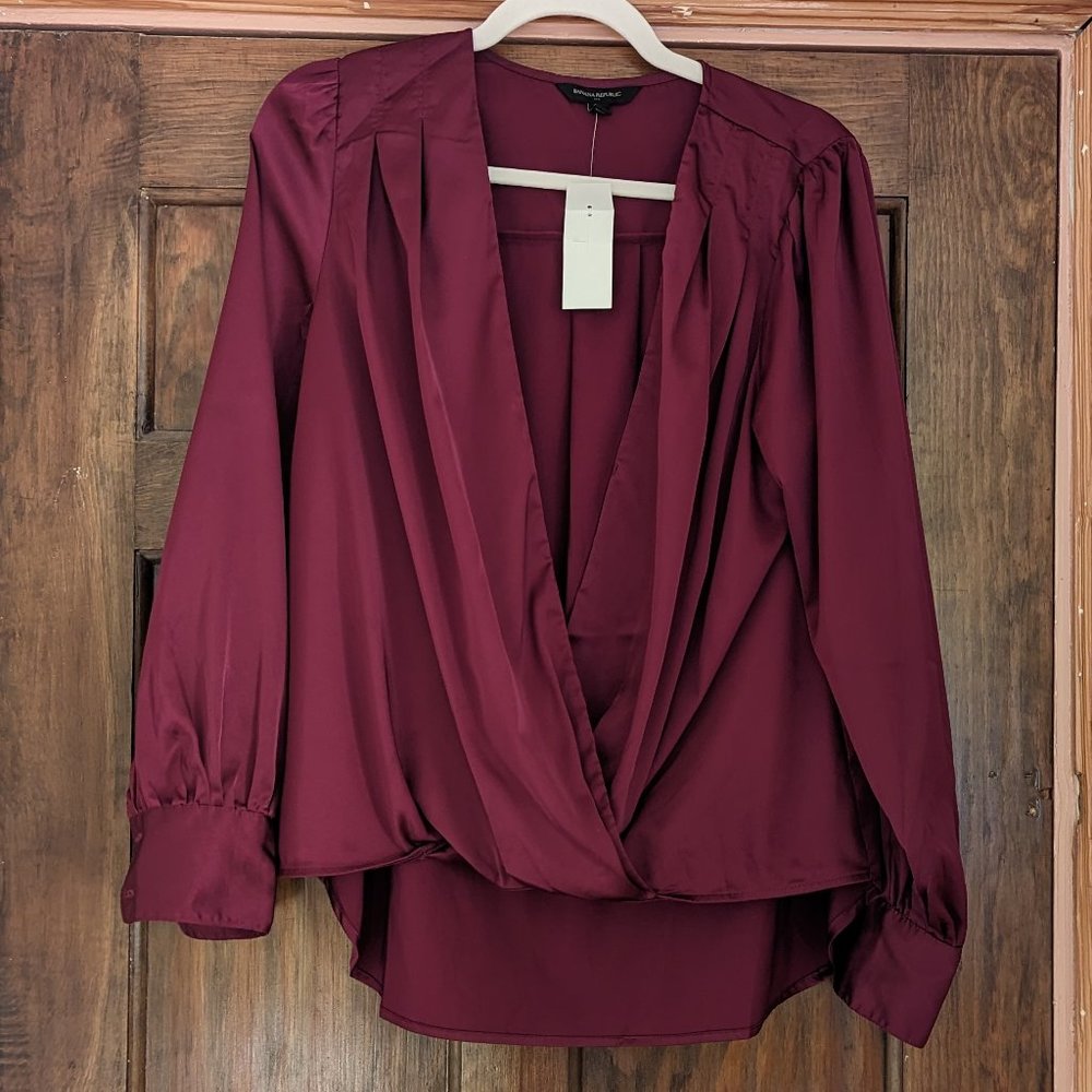 Banana Republic Burgundy Blouse